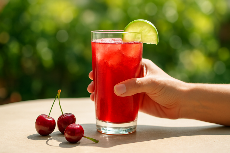 Stay Energized and Refreshed With a Cherry-Lime Refresher