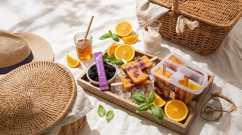 Orange Berry Popsicles