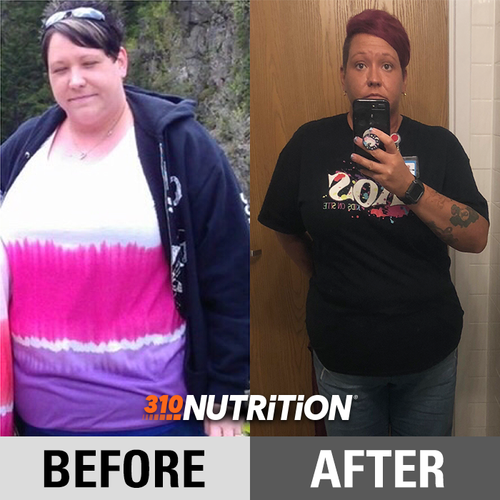 before-and-after progress of using 310 nutrition