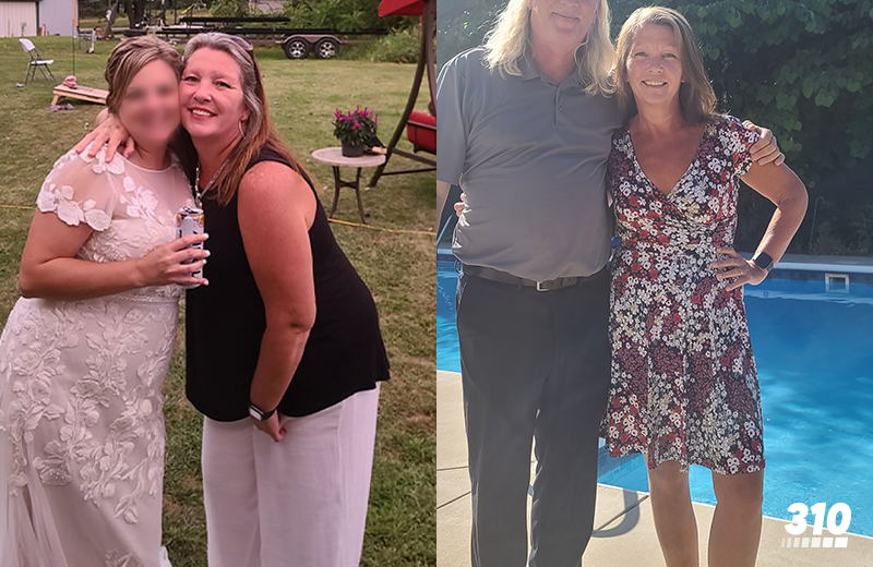 Christine's weight loss result, achieving her goals