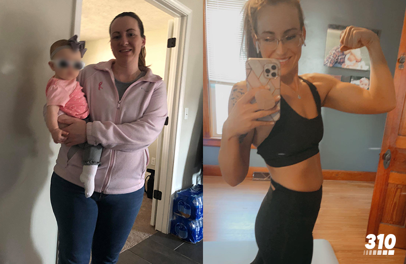 Felicia's weight loss before-and-after comparison