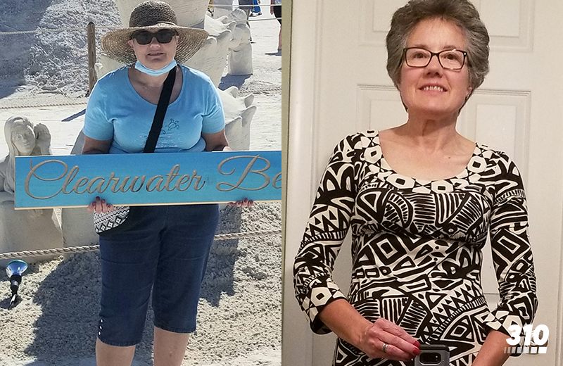 Karen's weight loss result using 310 products