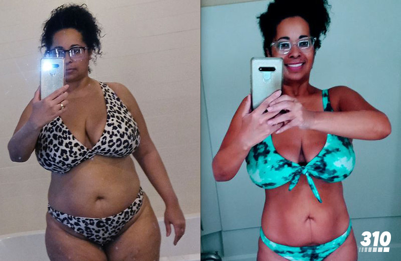 Kyla's weight loss transformation progress at the age of 49