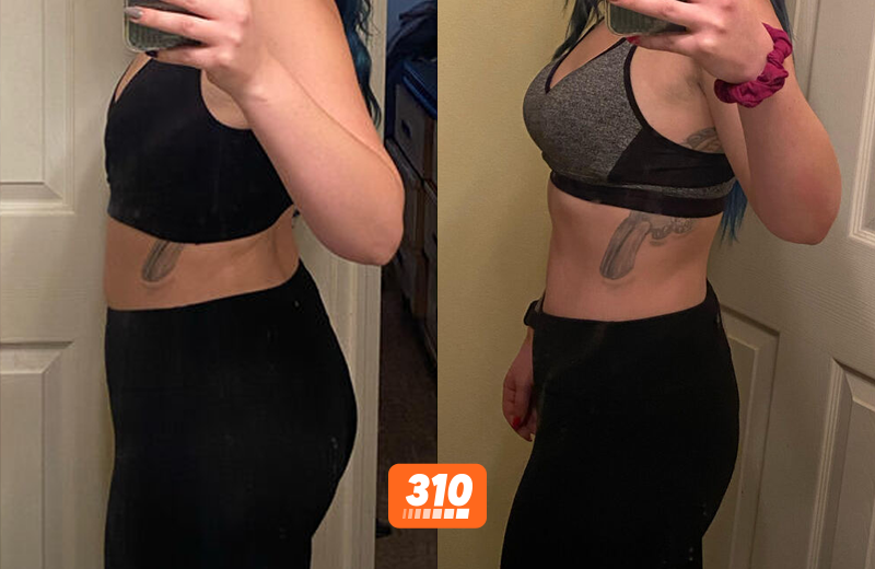 weight loss transformation of 310 product user