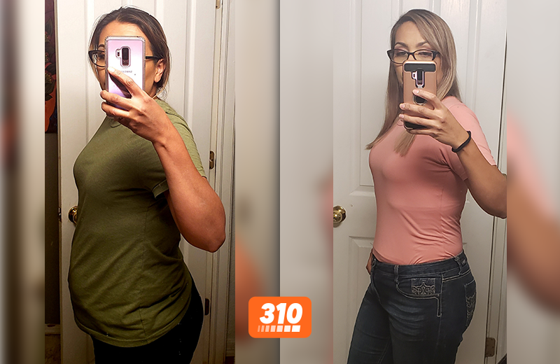 310 Nutrition's user featuring the before and after transformation