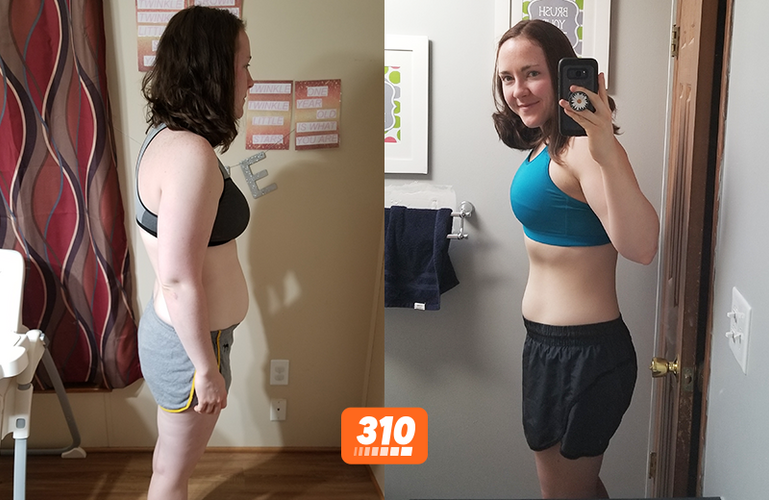 before and after photo of weight loss progress