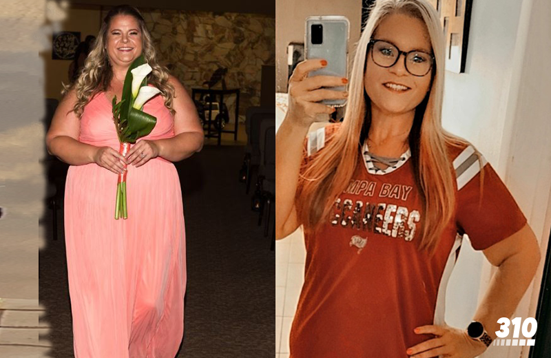 before-and-after weight loss transformation