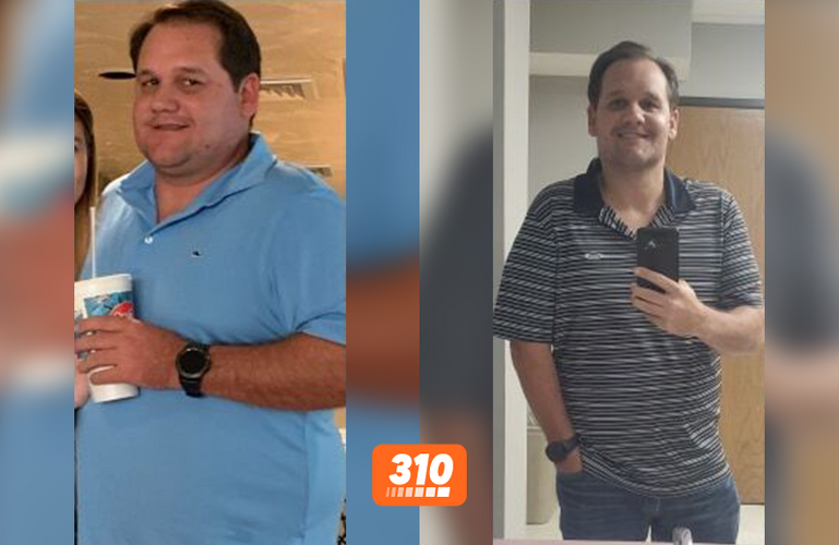 Ryan's 310 weight loss transformation