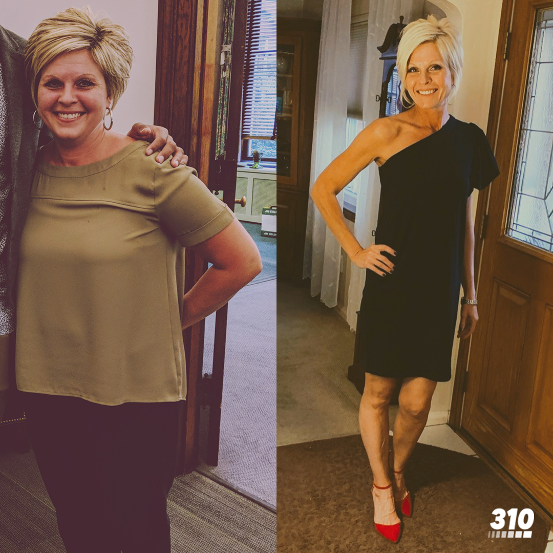 Sara's weight loss transformation result