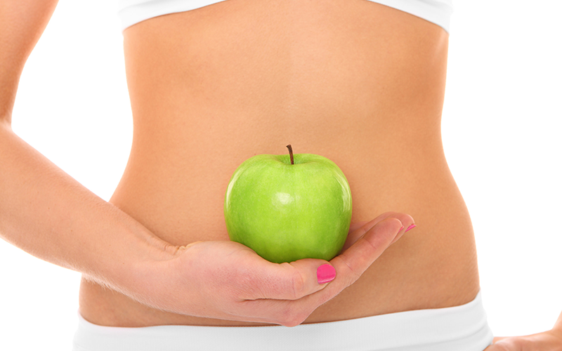 close up of woman's stomach
