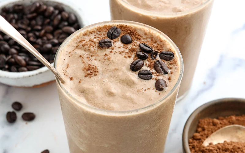 Coconut coffee chocolate smoothie