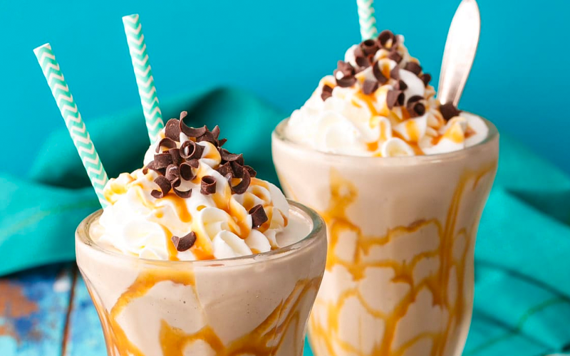 Cold Brew Caramel Coffee Milkshakes