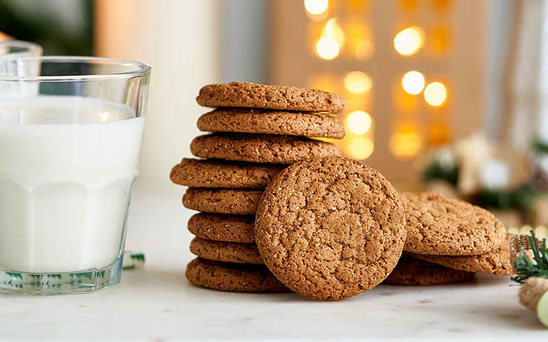 gingerbread cookies with cinnamon on plate