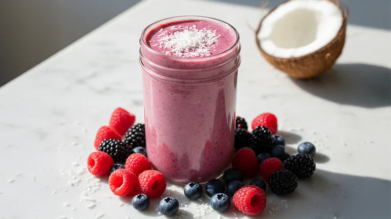Keto-Friendly Coconut Berry Blast