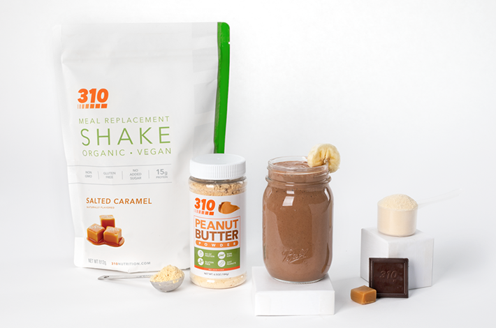 310 organic shake and 310 peanut butter