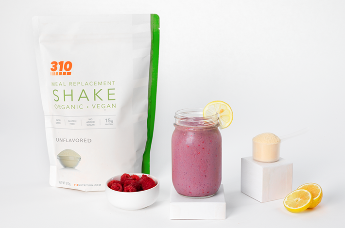 310 unflavored shake and raspberry lemonade smoothie