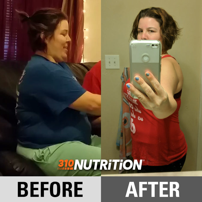 before and after photos of using 310 nutrition