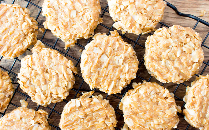 no bake peanut butter coconut cookies