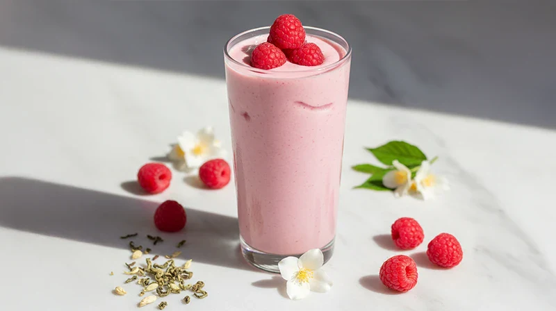 Raspberry Jasmine Tea Smoothie