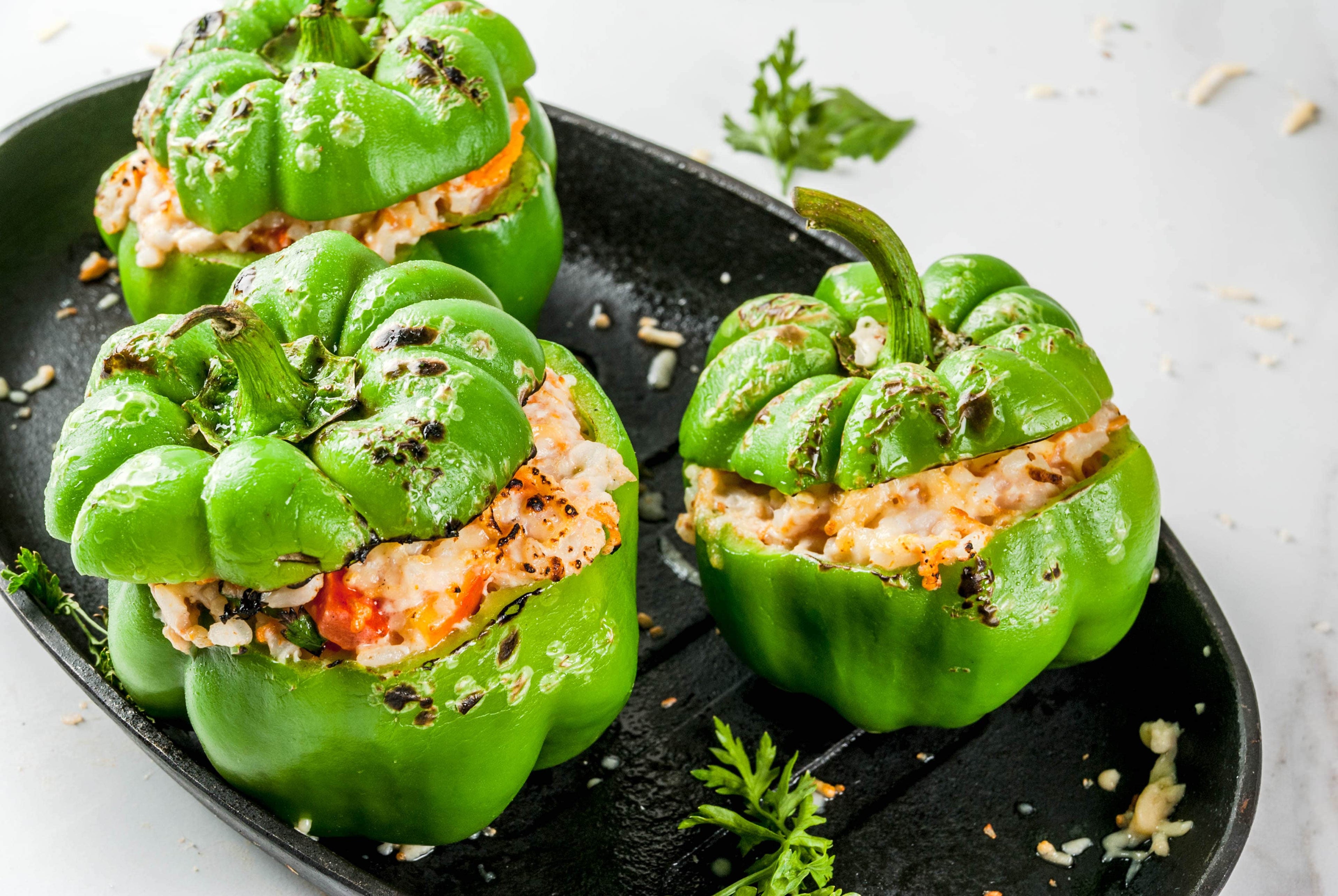 low-carb and keto friendly stuffed peppers