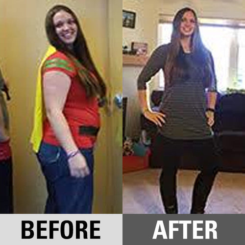 Ashley's comparison of her transformation using 310 