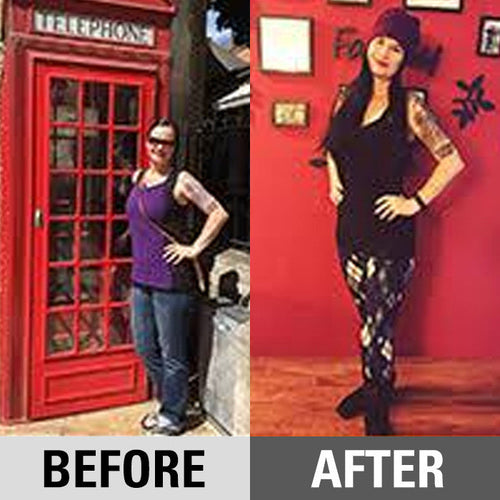 Heather achieving her weight loss transformation
