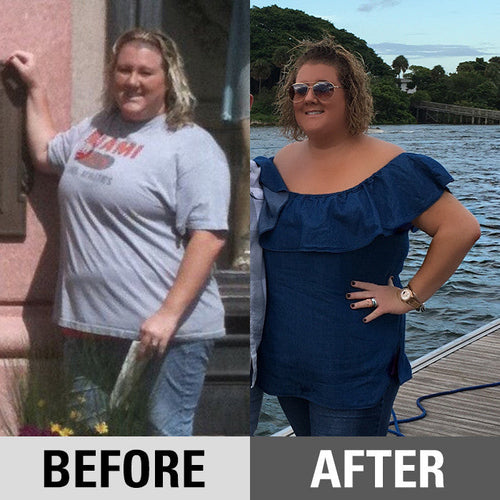 weight loss transformation of Jennifer after four months