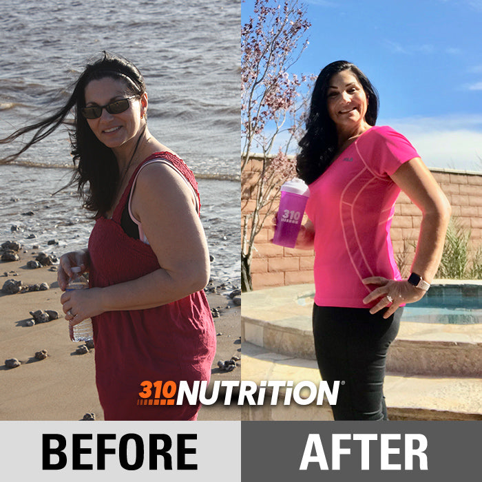 before-and-after weight loss progress