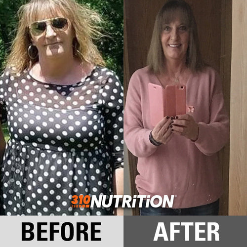 comparison photo of 310 nutrition product user