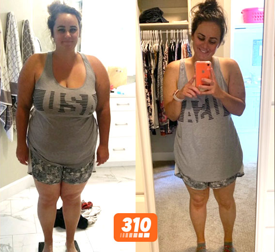 lacy moore before and after weight loss with 310