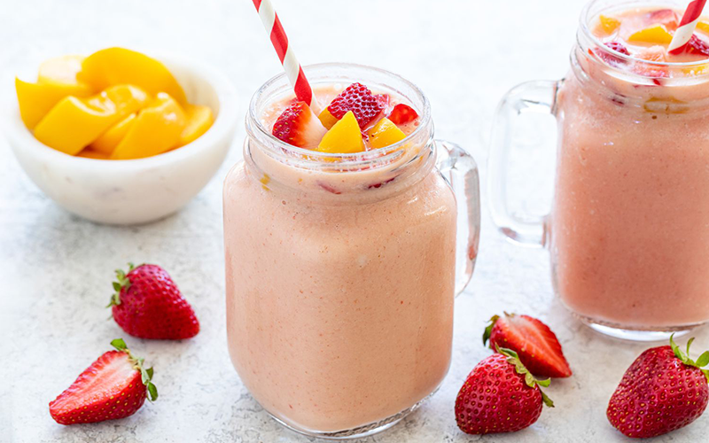 End your summer with this tropical strawberry shake recipe