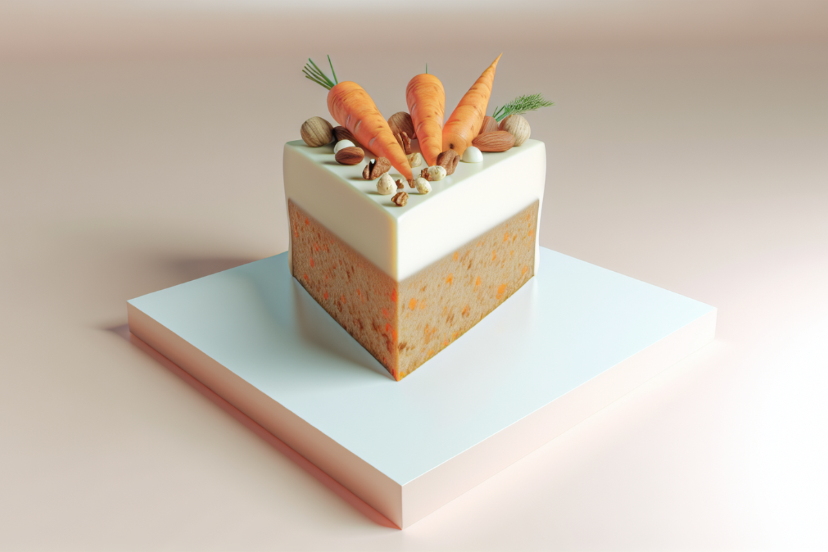 a slice of carrot cake 