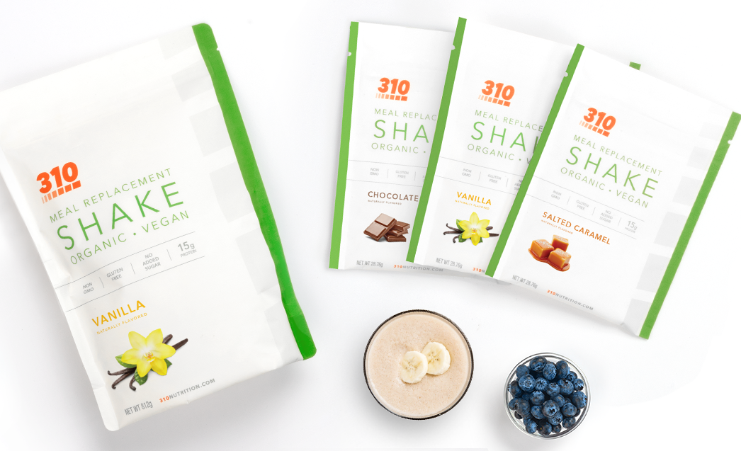 310 Organic Meal Replacement shake in different flavors