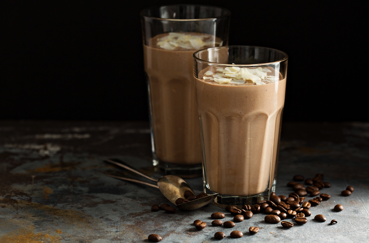 Coffee smoothie with coconut