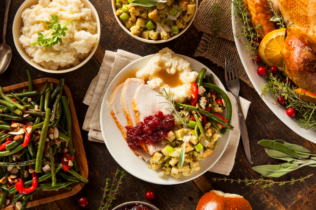thanks giving recipes on a wooden table