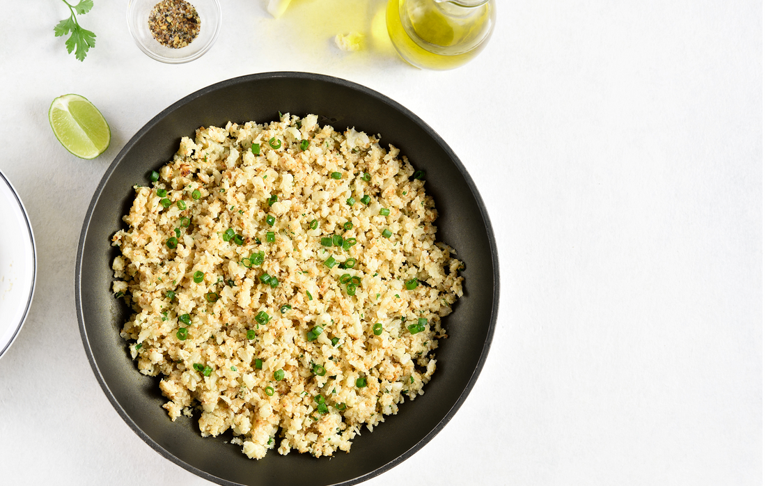 Low-carb and keto-frienly cauliflower fried rice