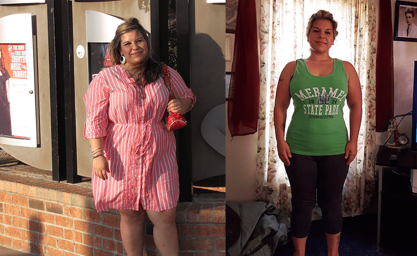 Charity's weight loss transformation result using 310 products