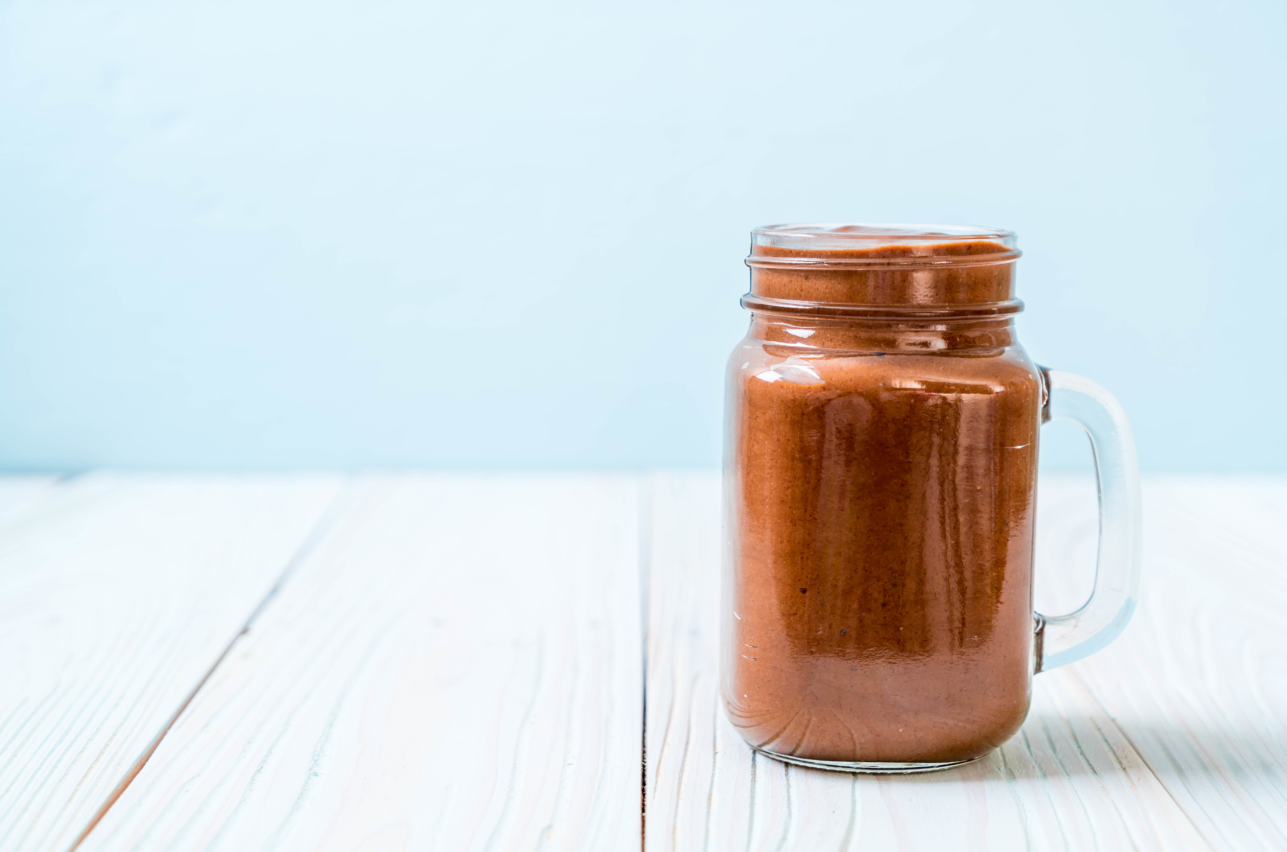 collagen coffee shake in a mason jar