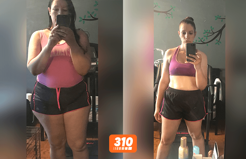 Michelle's weight loss transformation, losing 52 pounds