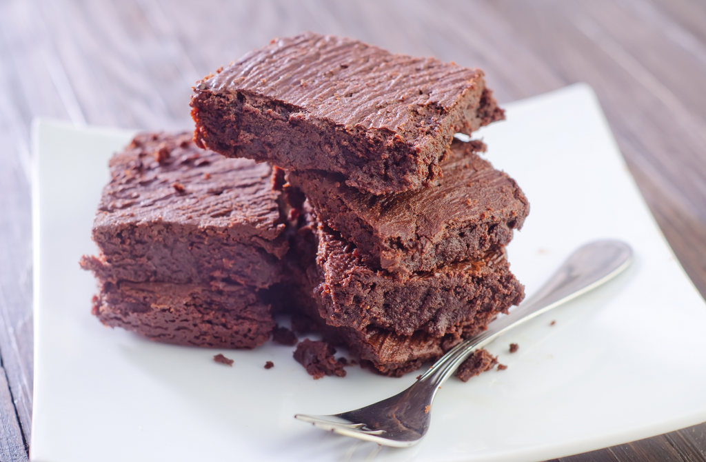 Chocolate Cake with Hazelnut Bar Top view