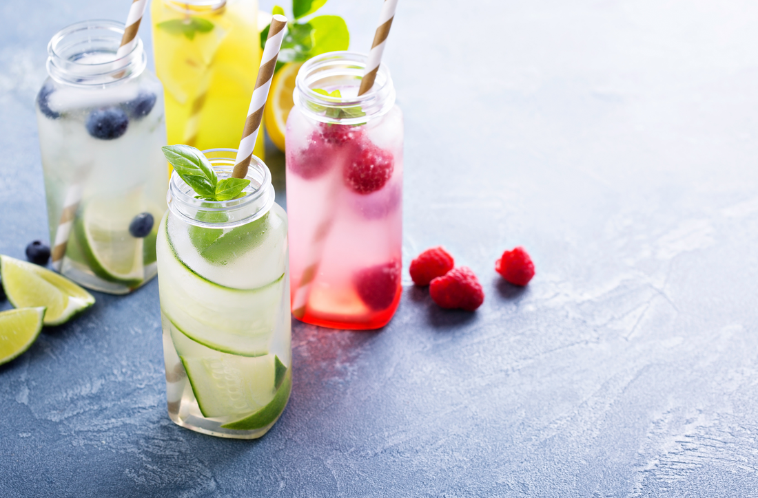 3 glasses of water infused drinks