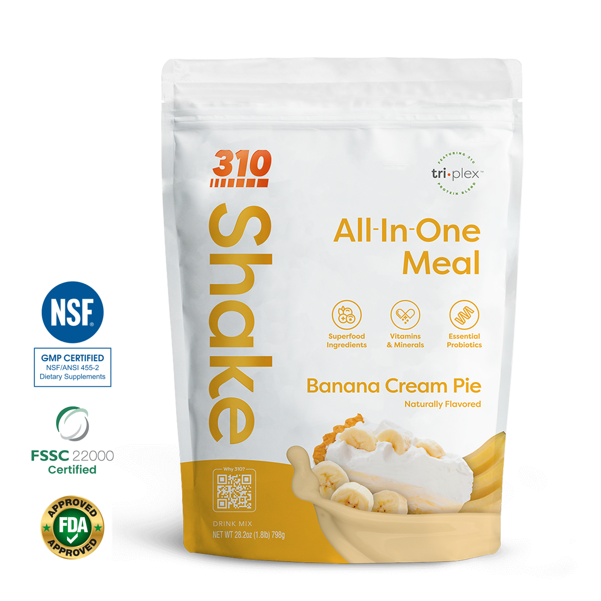 310 All-In-One Banana Cream Pie Shake | 310 Nutrition