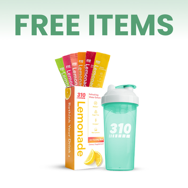 lemonade variety box and turquoise shaker cup free items