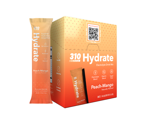 310 hydrate peach-mango electrolyte pack