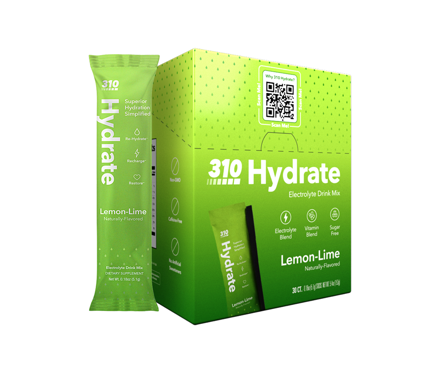 310 hydrate lemon-lime electrolyte drink mix