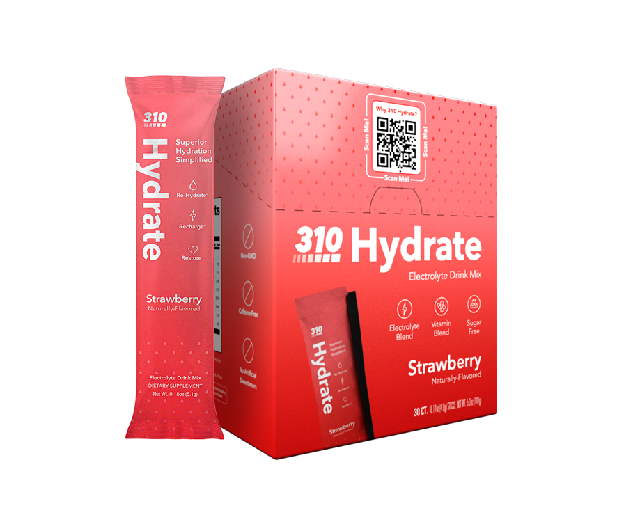 310 hydrate strawberry electrolyte drink mix