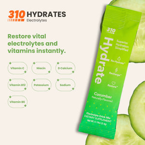 cucumber hydrate electrolyte drink key vitamins and minerals