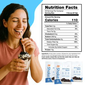 [Amazon] 310 Nutrition All-in-One Meal Replacement Shake Powder w/ Shaker Cup Starter Kit - High Protein Fiber Rich Vegan Superfood Blend - Sugar-Free, Keto & Paleo Friendly, Low Carb - Cookies N Cream 24 Servings