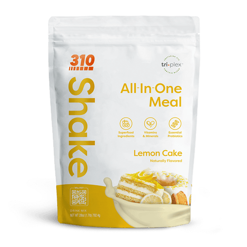 310 Lemon Cake All-In-One Meal Shake with superfoods and probiotics for balanced nutrition.