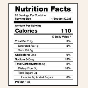 Nutrition Facts of All-In-One Mocha Shake.